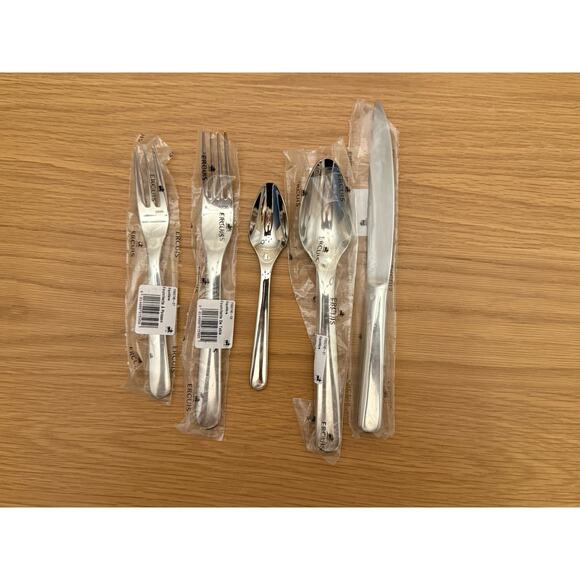 Ercuis France Equilibre 5 Piece Flatware Place Setting $270 Stainless Steel NEW - Picture 2 of 7